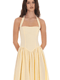 Halter Midi Dress in Yellow - thumbnail 4