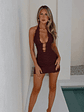 India Mini Dress Dark Mauve - thumbnail 3