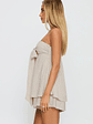 Jetsetter Strapless Playsuit Beige Stripe - thumbnail 3