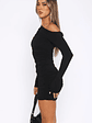 I Remember Everything Long Sleeve Mini Dress Black - thumbnail 3