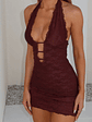 India Mini Dress Dark Mauve - thumbnail 2