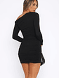 I Remember Everything Long Sleeve Mini Dress Black - thumbnail 4