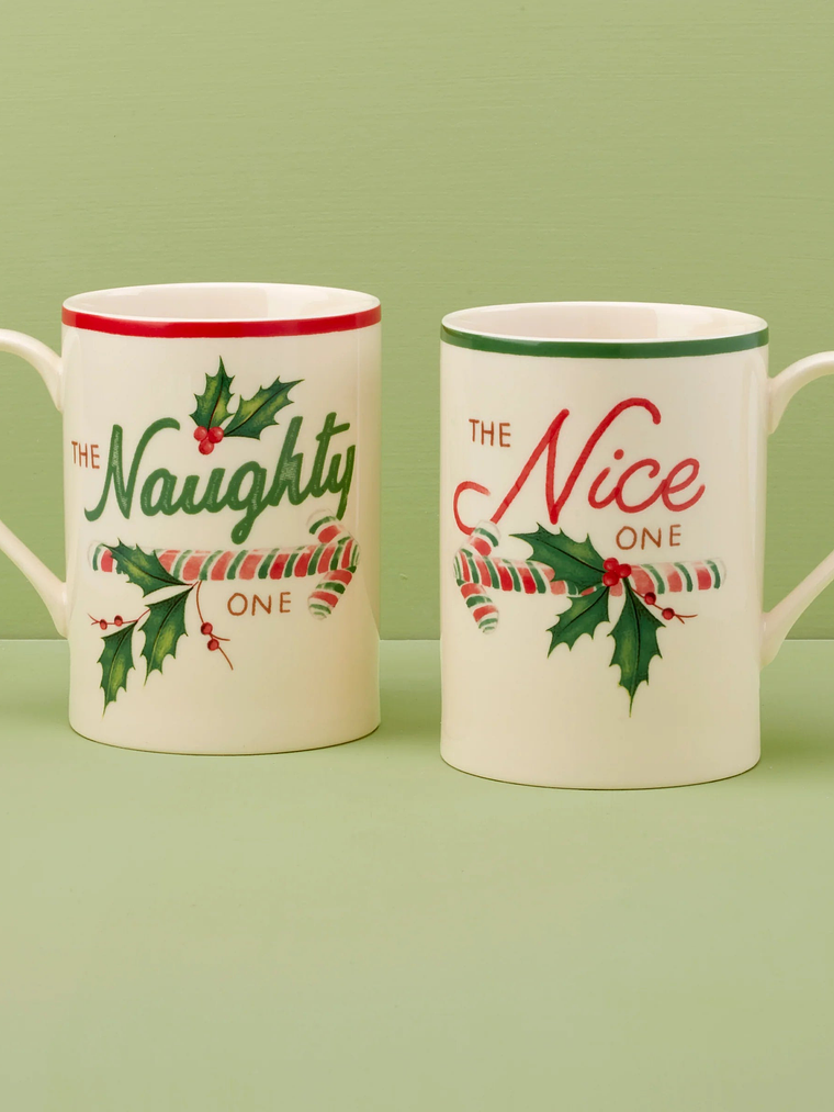 Holiday Naughty & Nice Mugs, Set of 2 1