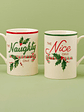Holiday Naughty & Nice Mugs, Set of 2 - thumbnail 1