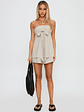 Jetsetter Strapless Playsuit Beige Stripe - thumbnail 6