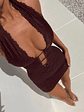India Mini Dress Dark Mauve - thumbnail 4