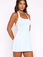 I've Got Dreams Halter Mini Dress Blue - thumbnail 4