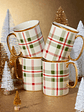 Holiday Plaid Mugs, Set of 4 - thumbnail 2