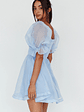 I've Got Sunshine Puff Sleeve Mini Dress Sky Blue - thumbnail 3
