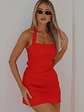 It's Up To Me Halter Mini Dress Red - thumbnail 6