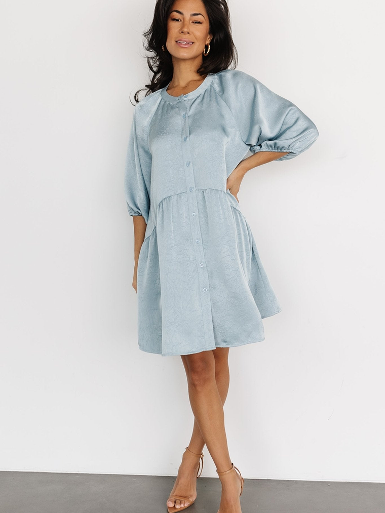 Janice Button Dress | Blue 1