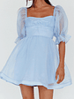I've Got Sunshine Puff Sleeve Mini Dress Sky Blue - thumbnail 5