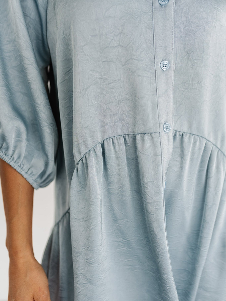 Janice Button Dress | Blue 2