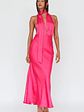 Italia Azure Halterneck Maxi Dress Hot Pink - thumbnail 5