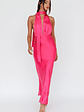 Italia Azure Halterneck Maxi Dress Hot Pink - thumbnail 7