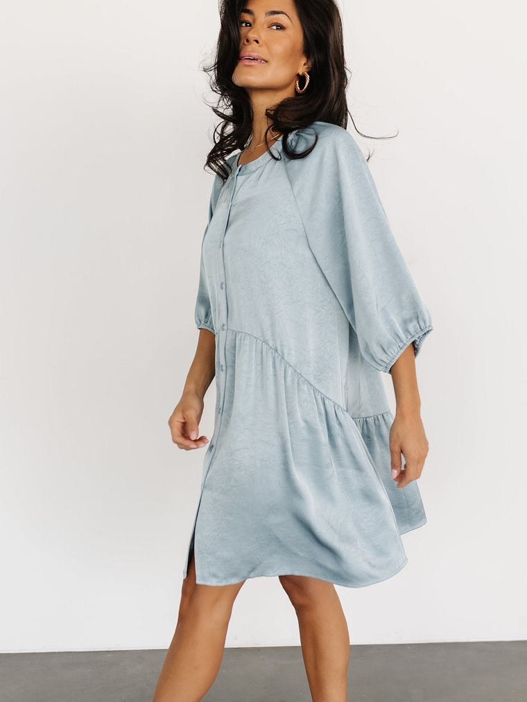 Janice Button Dress | Blue 5