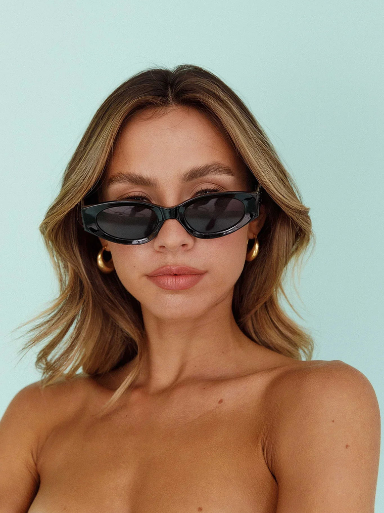 Janis Cat-eye Acetate Sunglasses Black 6