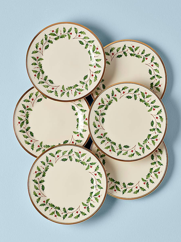 Holiday Salad Plate Set, Buy 3 Get 6 2