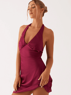 Heavy Hearted Mini Dress - Mulberry