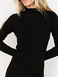 Jill Ribbed Midi Dress | Black - thumbnail 3