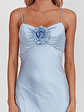 High Roller Cowl Back Rosette Maxi Dress Blue - thumbnail 3