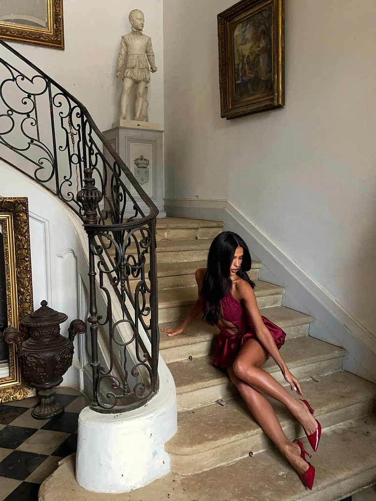 Jiane Mini Dress Red 6