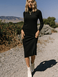 Jill Ribbed Midi Dress | Black - thumbnail 6