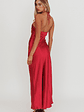High Roller Flower Decoration Halter Dress Wine - thumbnail 2