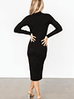 Jill Ribbed Midi Dress | Black - thumbnail 9