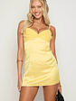 Honey Yellow Contrast Mini Dress - thumbnail 2