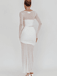 Harpa Mesh Maxi Dress White - thumbnail 3