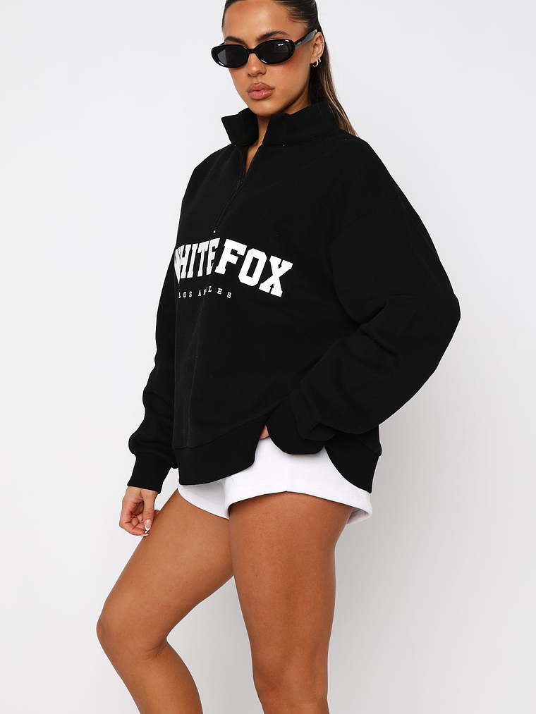 High Standard Zip Front Sweater Black 3