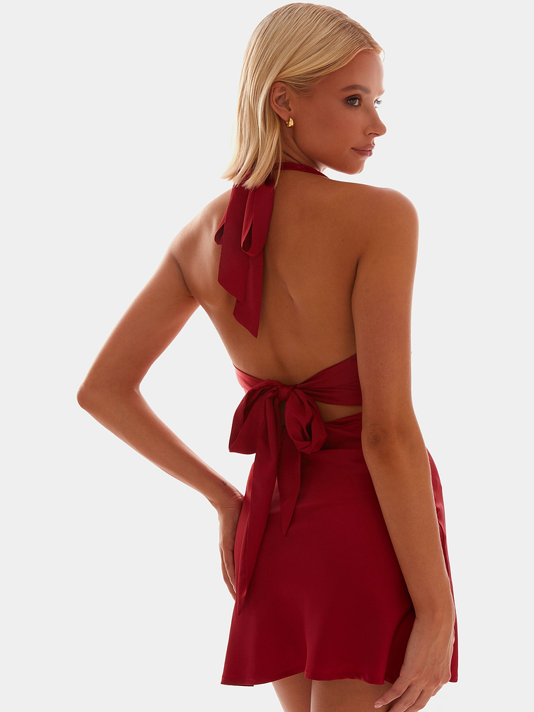 Heavy Hearted Mini Dress - Red 6