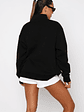 High Standard Zip Front Sweater Black - thumbnail 4