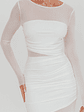 Harpa Mesh Maxi Dress White - thumbnail 5