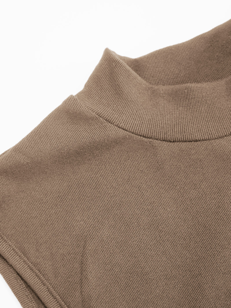 High Neck Ruched Knotted Mini Dress 21