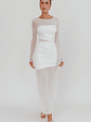 Harpa Mesh Maxi Dress White - thumbnail 6