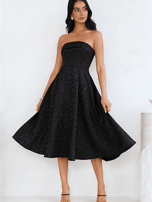 Ink Love Strapless Midi Dress