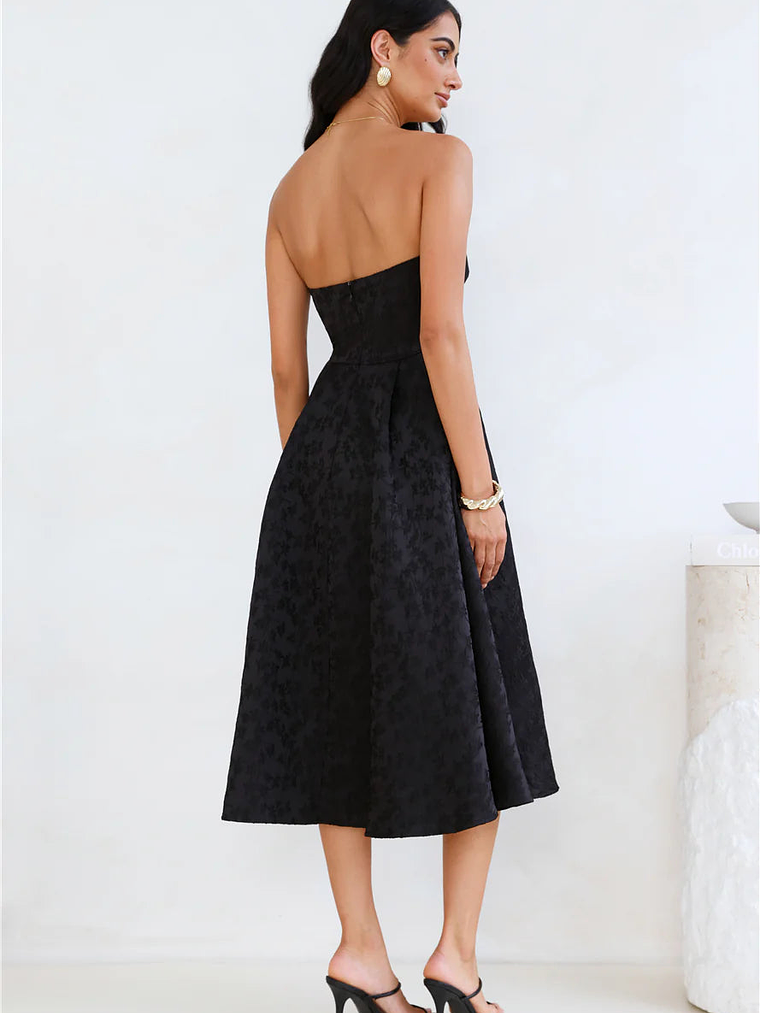 Ink Love Strapless Midi Dress 3