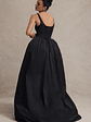 Infinite | Black Strappy Maxi Dress With Volume High-Low Skirt - thumbnail 9
