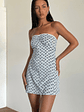 Javaya Bandeau Mini Dress Blue Stripe - thumbnail 3