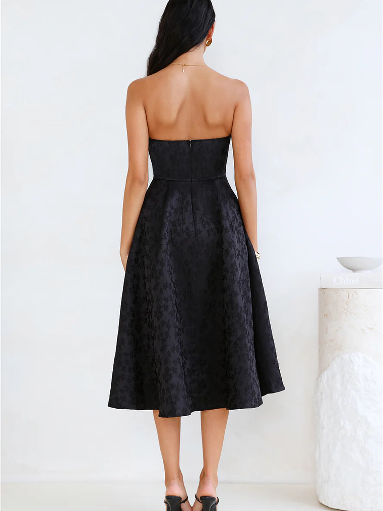 Ink Love Strapless Midi Dress 6