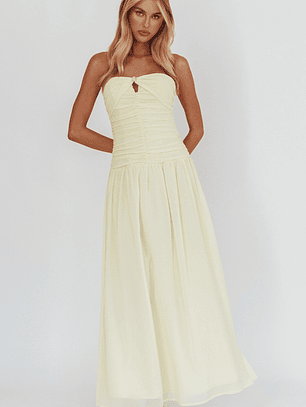 High Streets Strapless Maxi Dress Butter