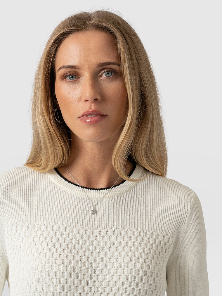 Honeycomb Rib Sweater - Cream 4