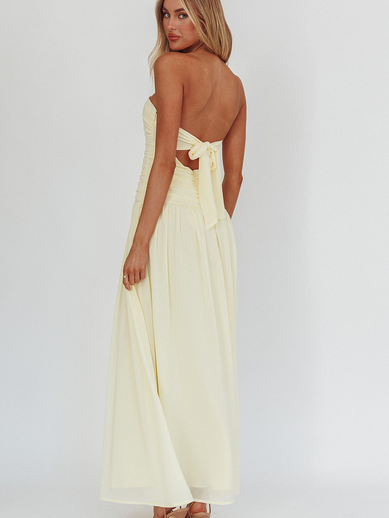 High Streets Strapless Maxi Dress Butter 2