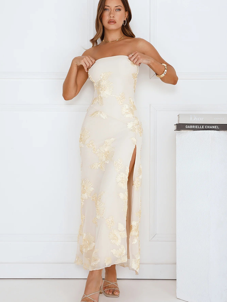 Iconic Influence Strapless Mesh Maxi Dress 2