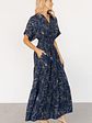 Hedda Tiered Maxi Dress | Deep Blue + Natural Floral - thumbnail 3
