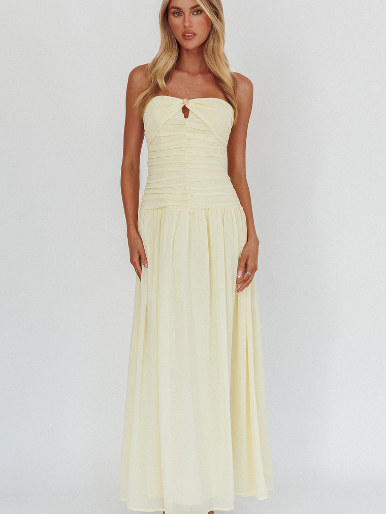 High Streets Strapless Maxi Dress Butter 4