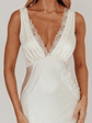 Ivonne Lace Trim V-Neck Maxi Dress Oyster - thumbnail 4
