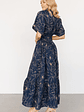 Hedda Tiered Maxi Dress | Deep Blue + Natural Floral - thumbnail 6